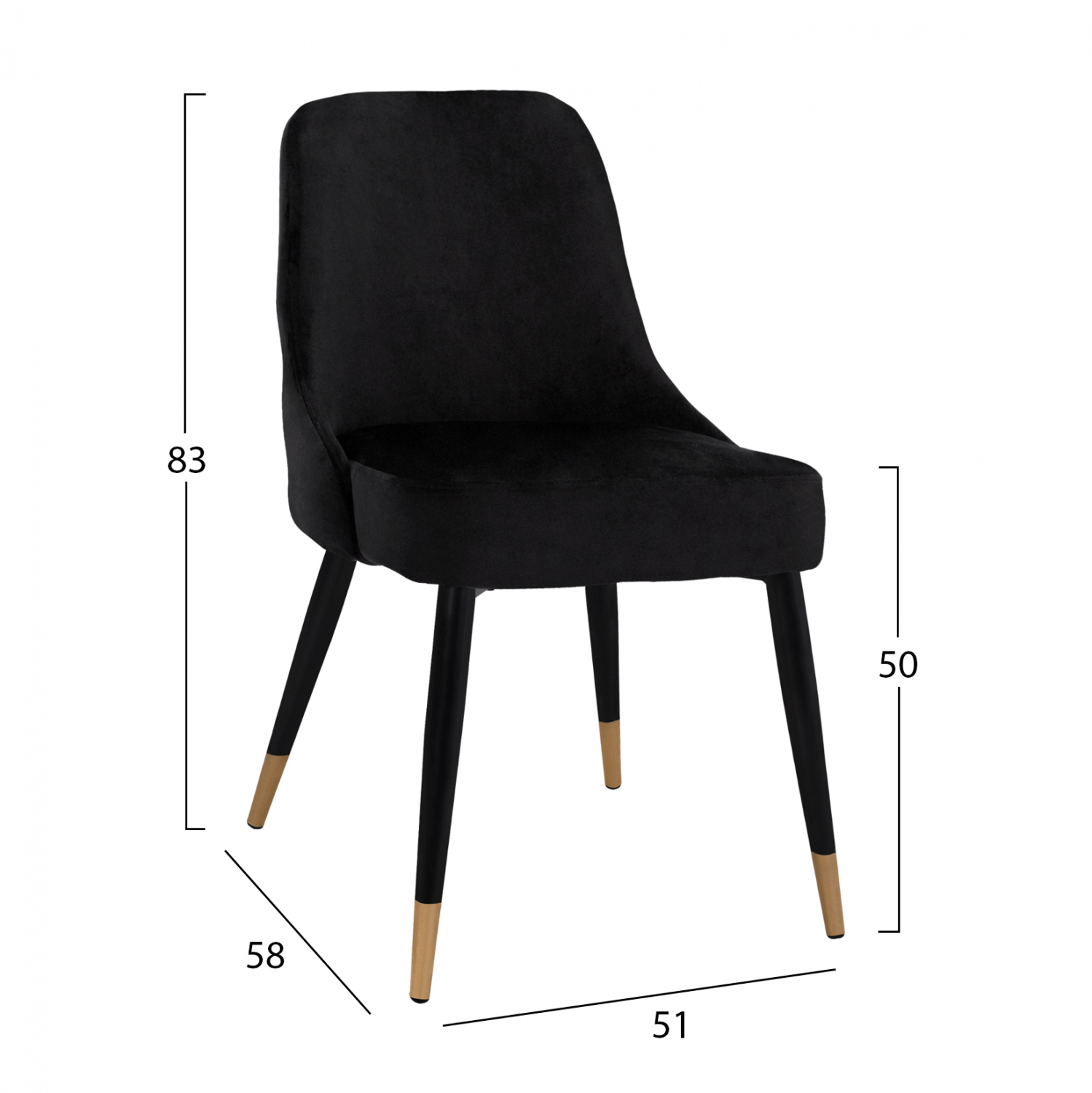 Стол черен цвят