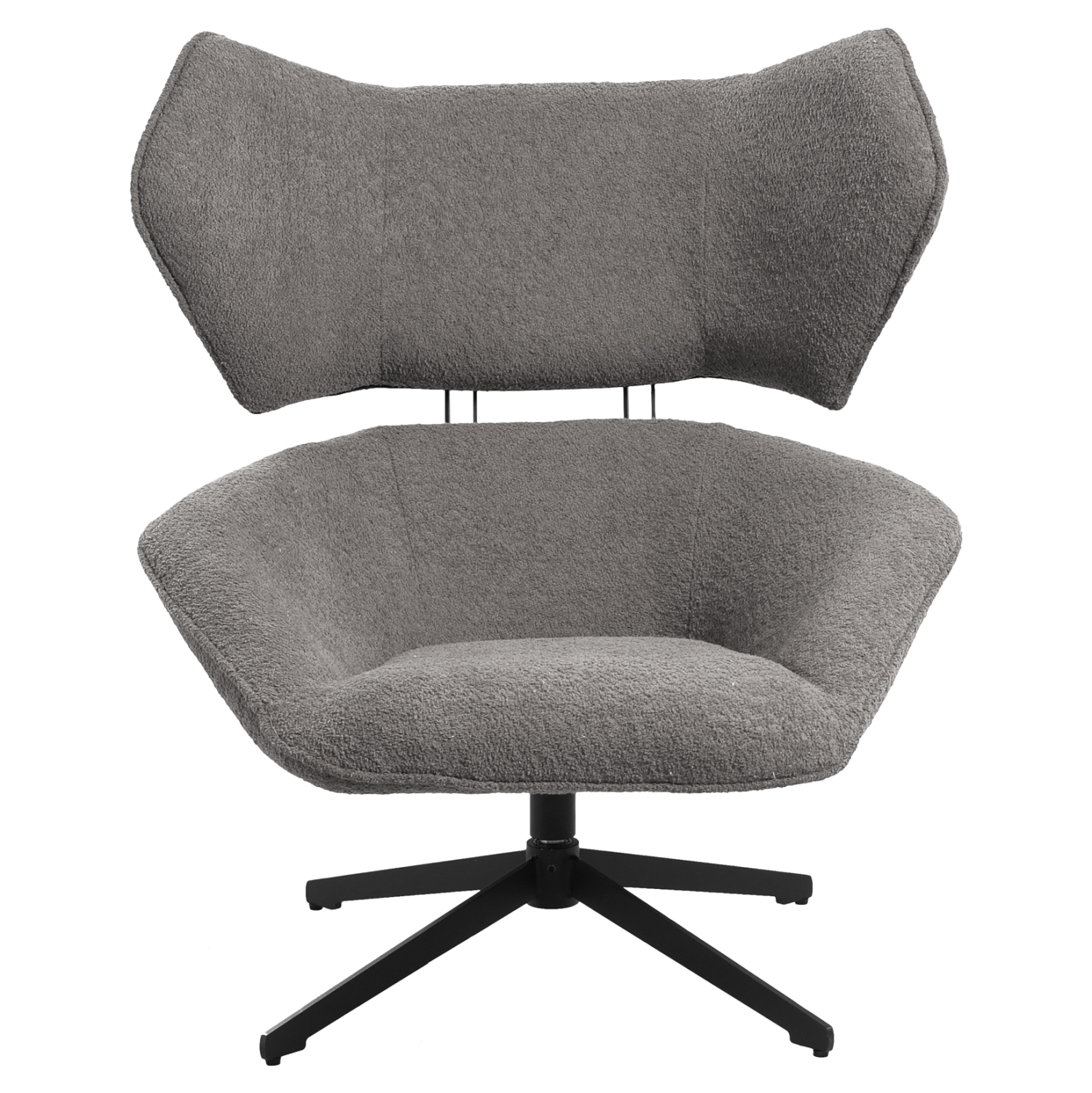 Кресло  букле сив цвят