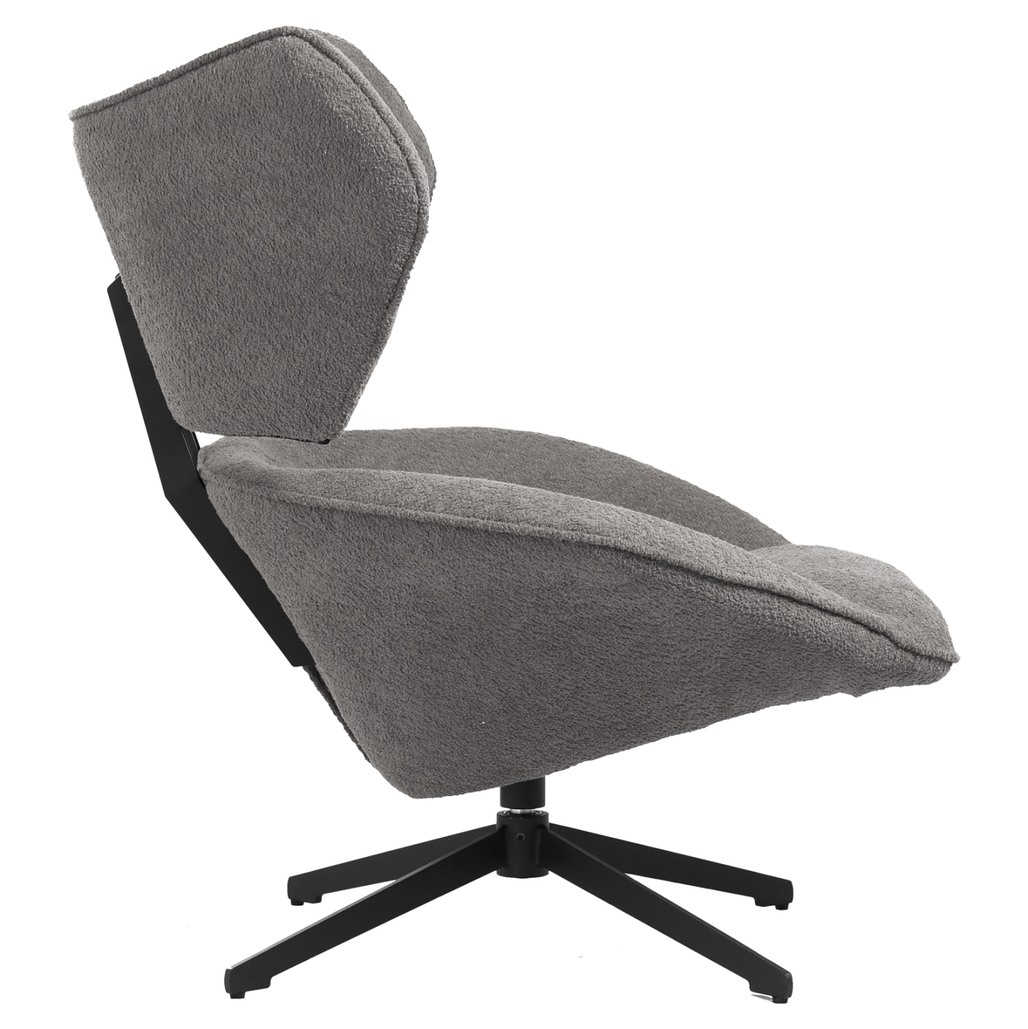 Кресло  букле сив цвят