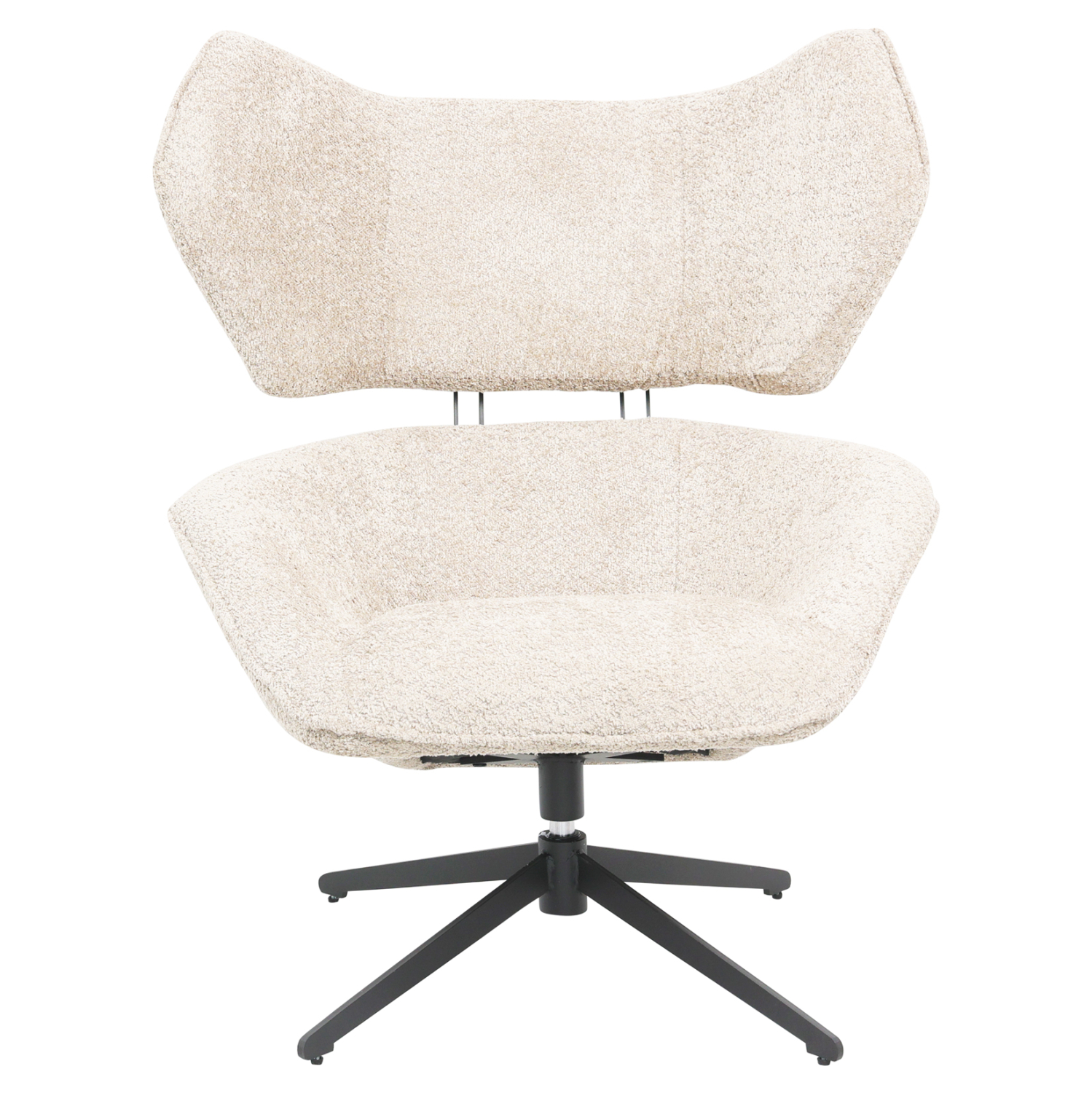 Кресло букле цвят екрю