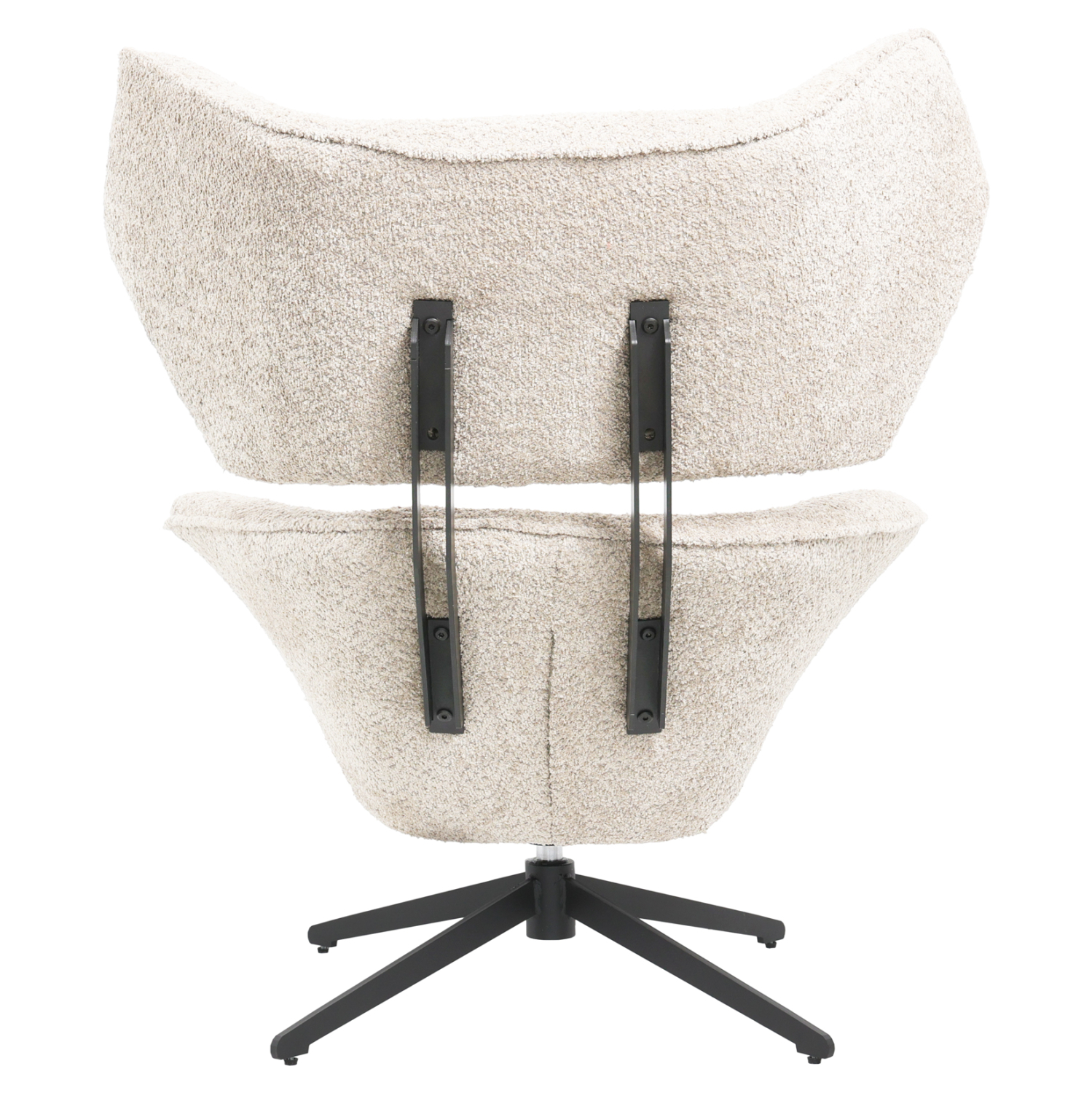 Кресло букле цвят екрю