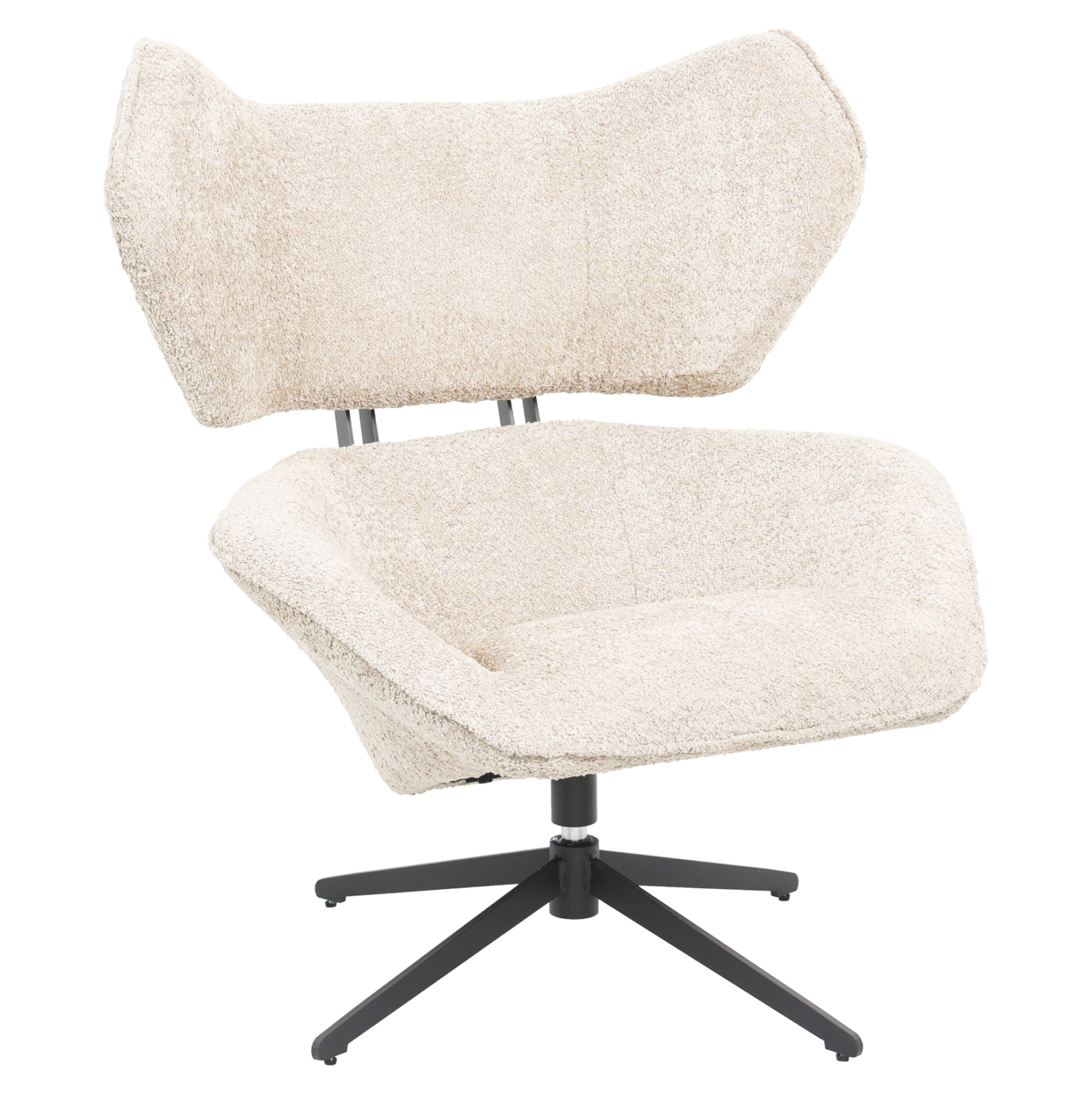 Кресло букле цвят екрю