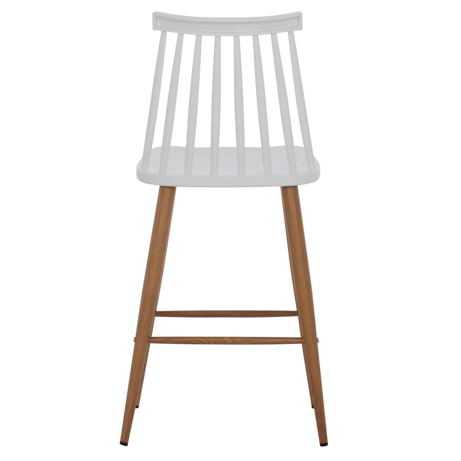 Бар стол – средна височина  цвят бял-натурал