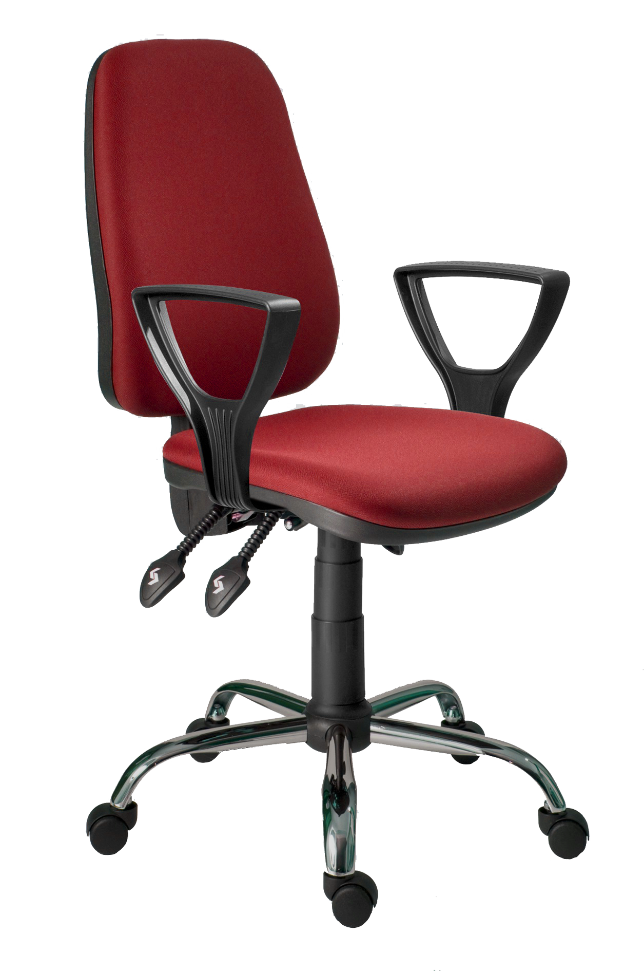 Работен стол Antares 1140 ASYN CR BR25, дамаска D3, червен Работен стол Antares 1140 ASYN CR BR25