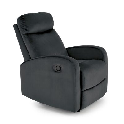 Разтегателен фотьойл с функция люлка - черен