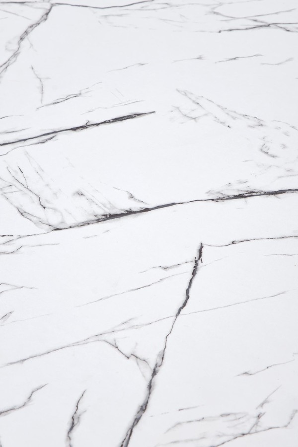 Кръгла маса 80 см – бял мрамор / бяла