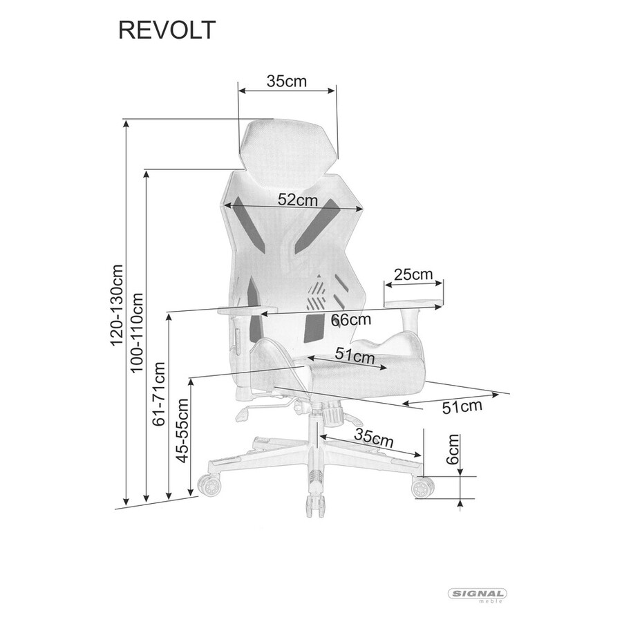 Въртящ се стол – черно/червено