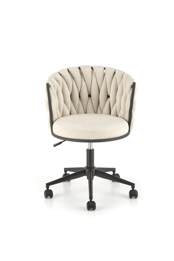 Въртящо се кресло – светло бежово