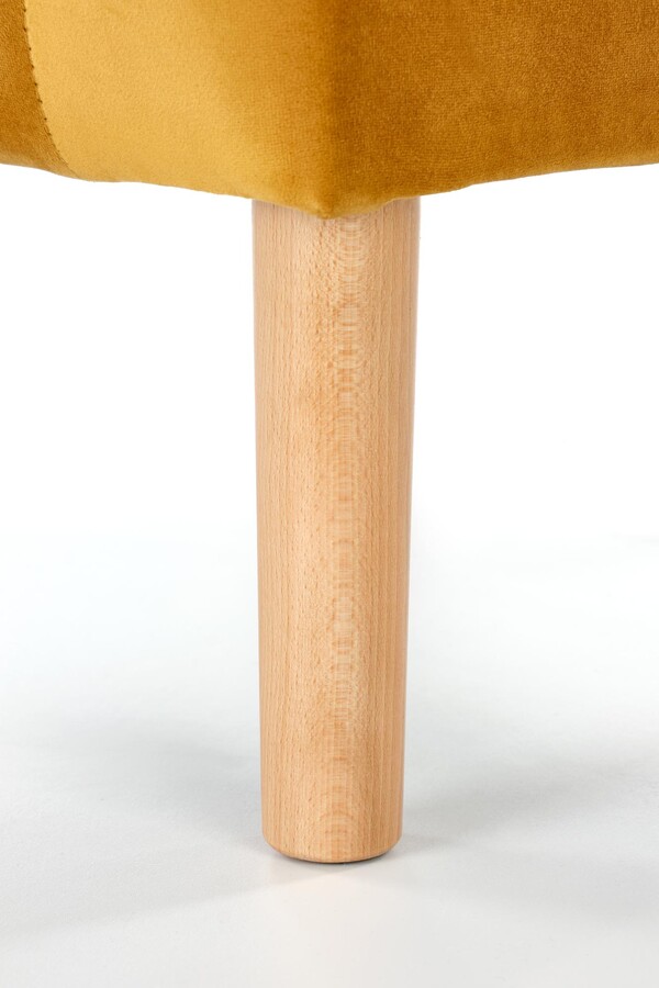 Кадифено кресло – горчица / естествено