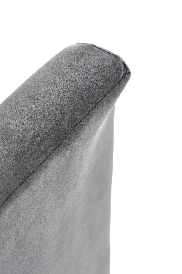 Кадифено кресло – сиво / естествено