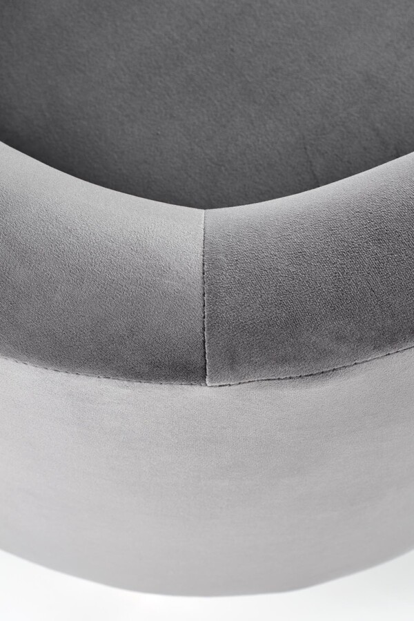 Кадифено кресло – сиво / естествено