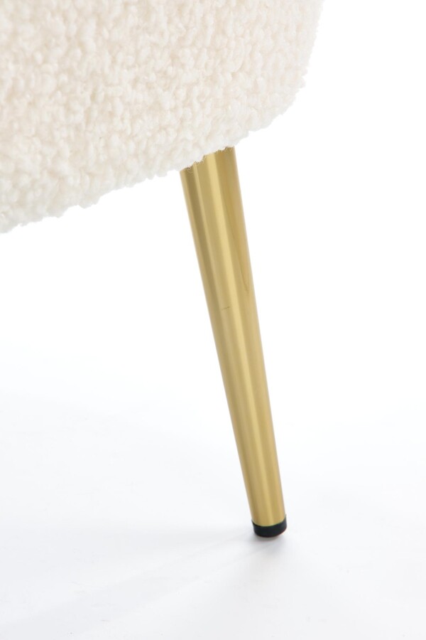 Шезлонг – кремаво/златно