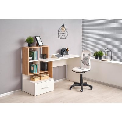 Бюро - златен дъб / бяло