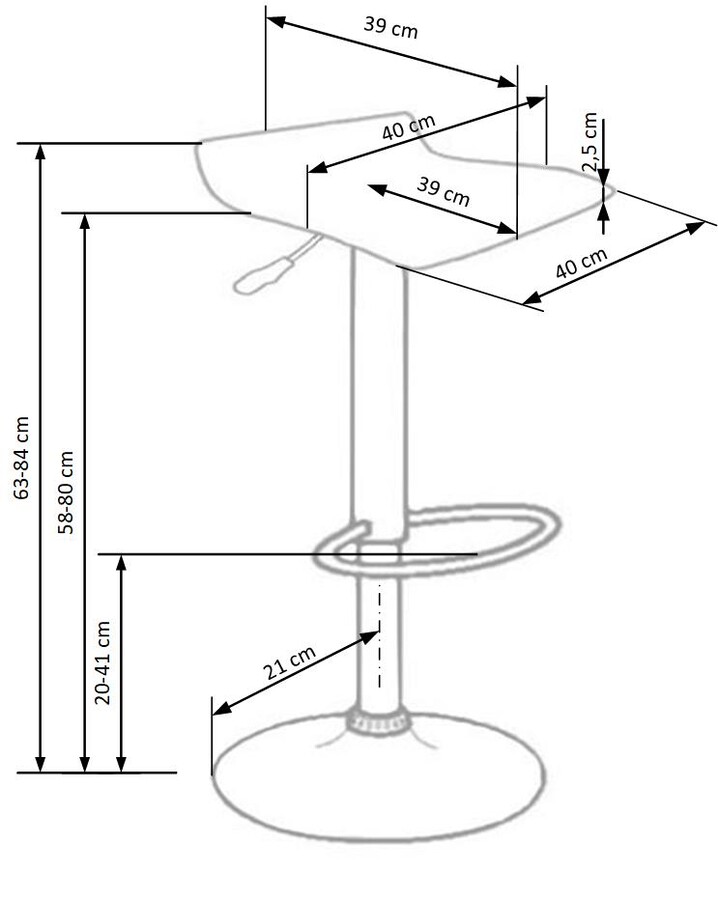 Бар стол – черен