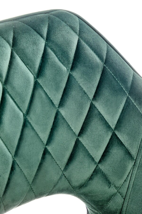 Велурена табуретка – тъмно зелена