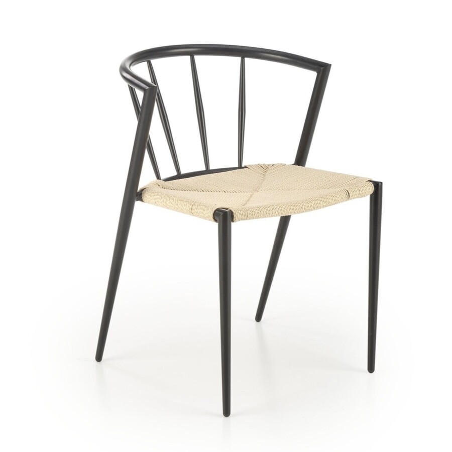 Стол - естествен/черен