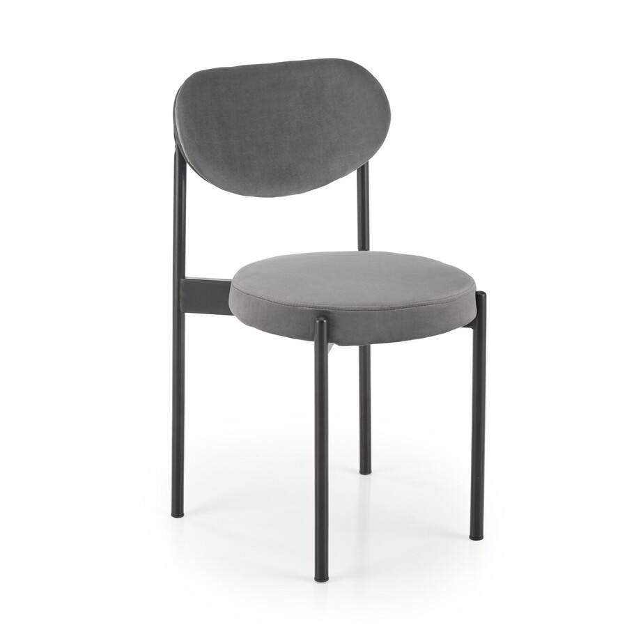 Велурен стол - сив