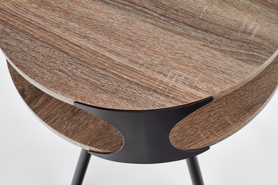 Холна маса – тъмен дъб сонома / черна