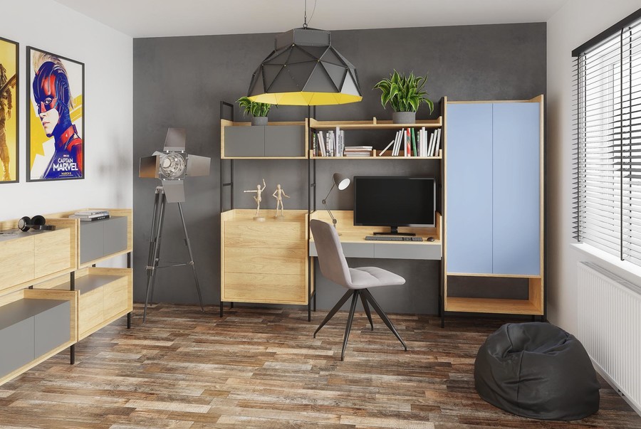 Скрин – естествена хикори/алпийско бяло