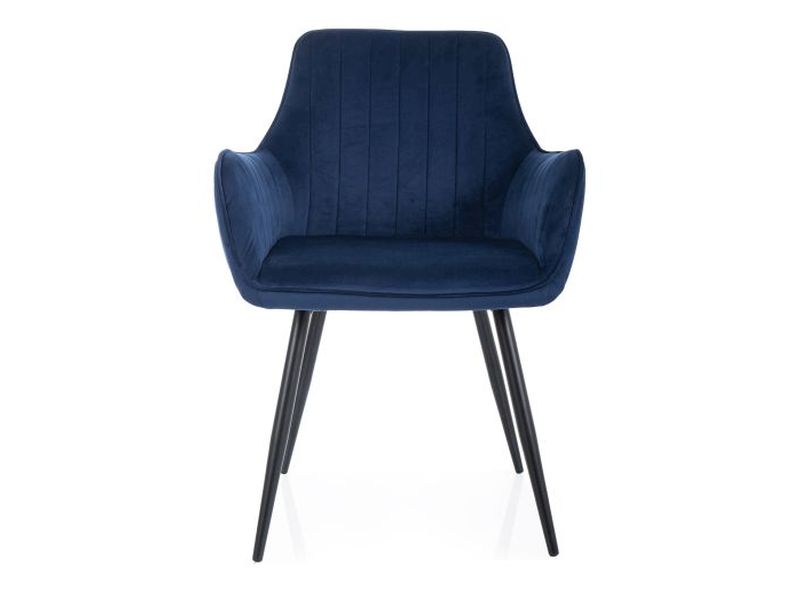Кадифено кресло - тъмносиньо