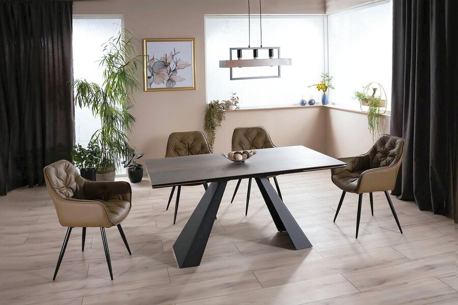 Стол – изкуствена кожа – маслина