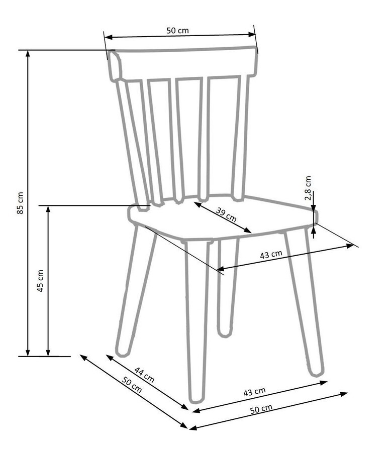 Дървен стол - бял