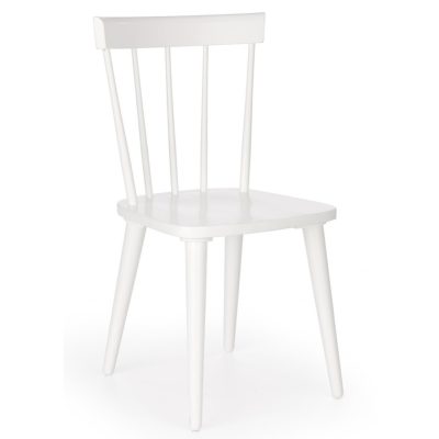 Дървен стол - бял