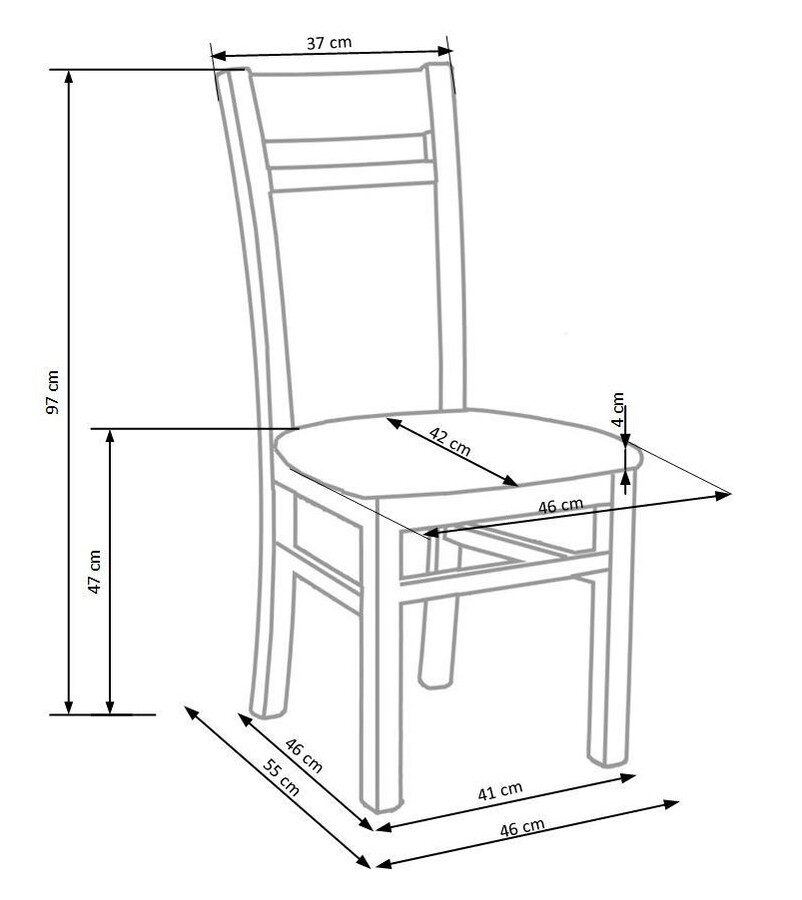 Стол - бял / сив