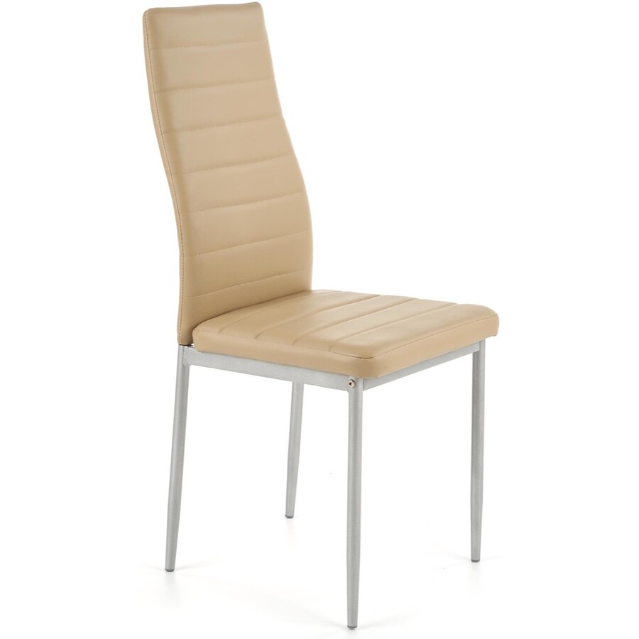 Тапициран стол - светло кафяв