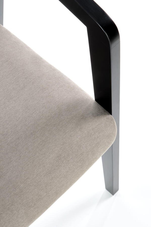 Велурен стол – сив/черен