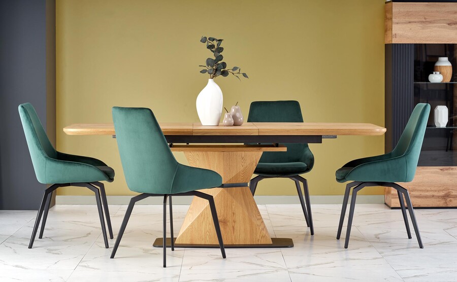 Кадифен стол – тъмно зелен