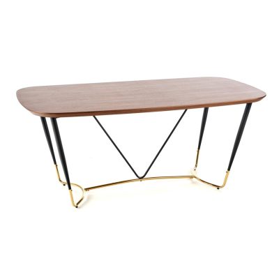 Маса 180x90 - орех / черна