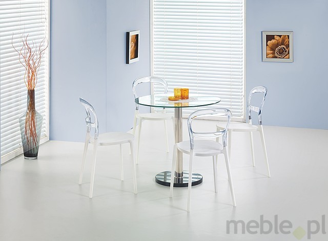 Кръгла стъклена маса