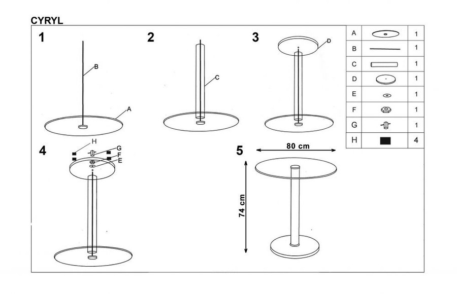 Кръгла стъклена маса