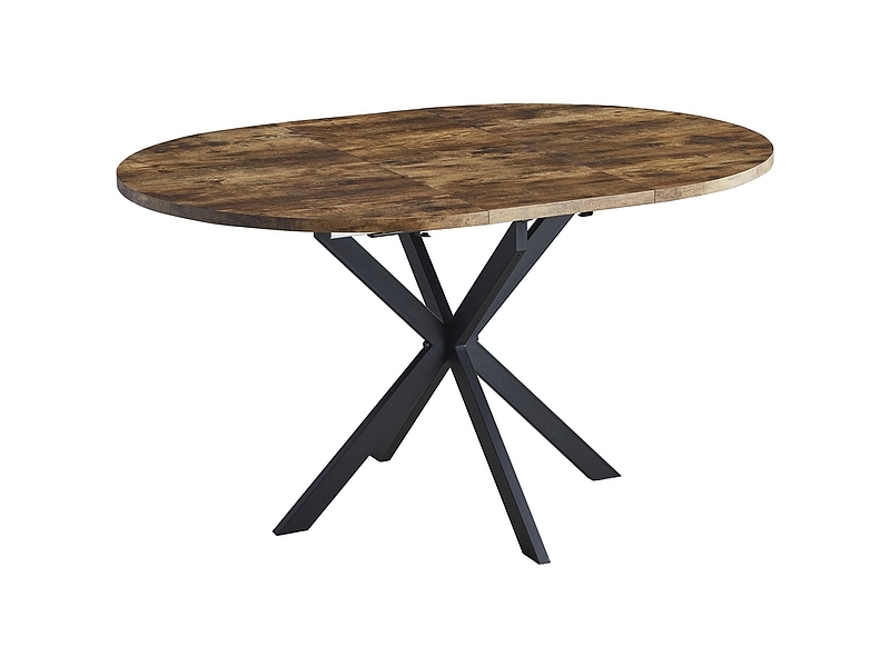 Разтегателна маса  100/135x100 - винтидж орех/матово черно