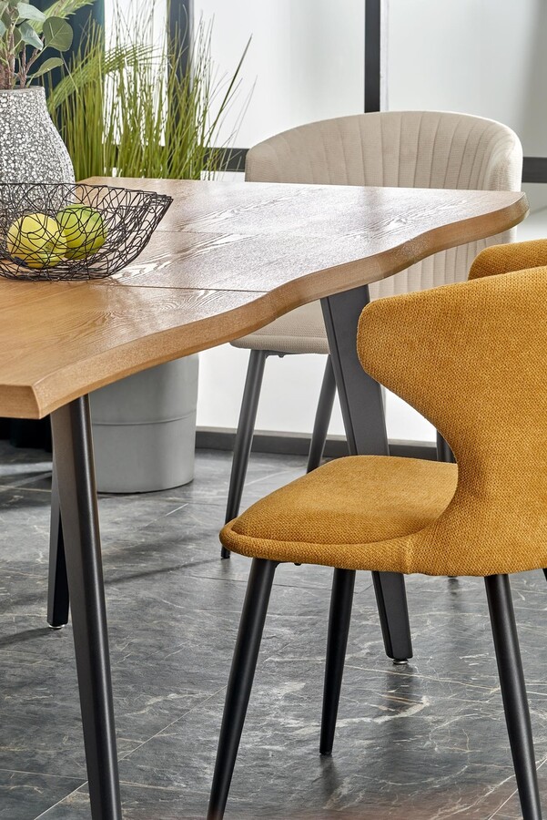 Разтегателна маса 150-210см – натурална/черна