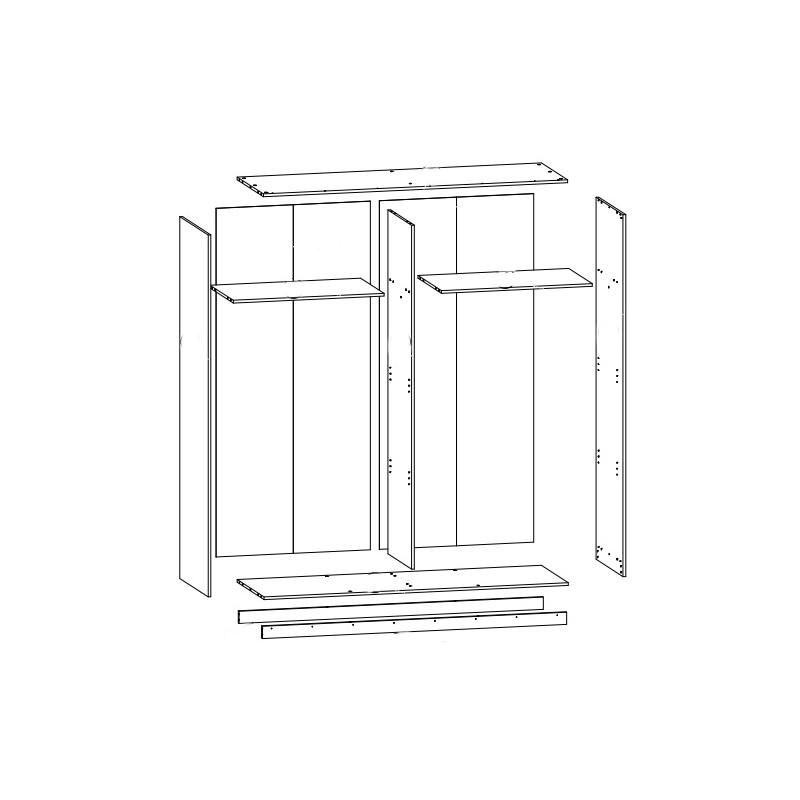Плъзгащ гардероб – бял гланц