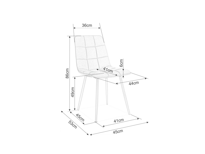 Комплект 4 стола – зелен