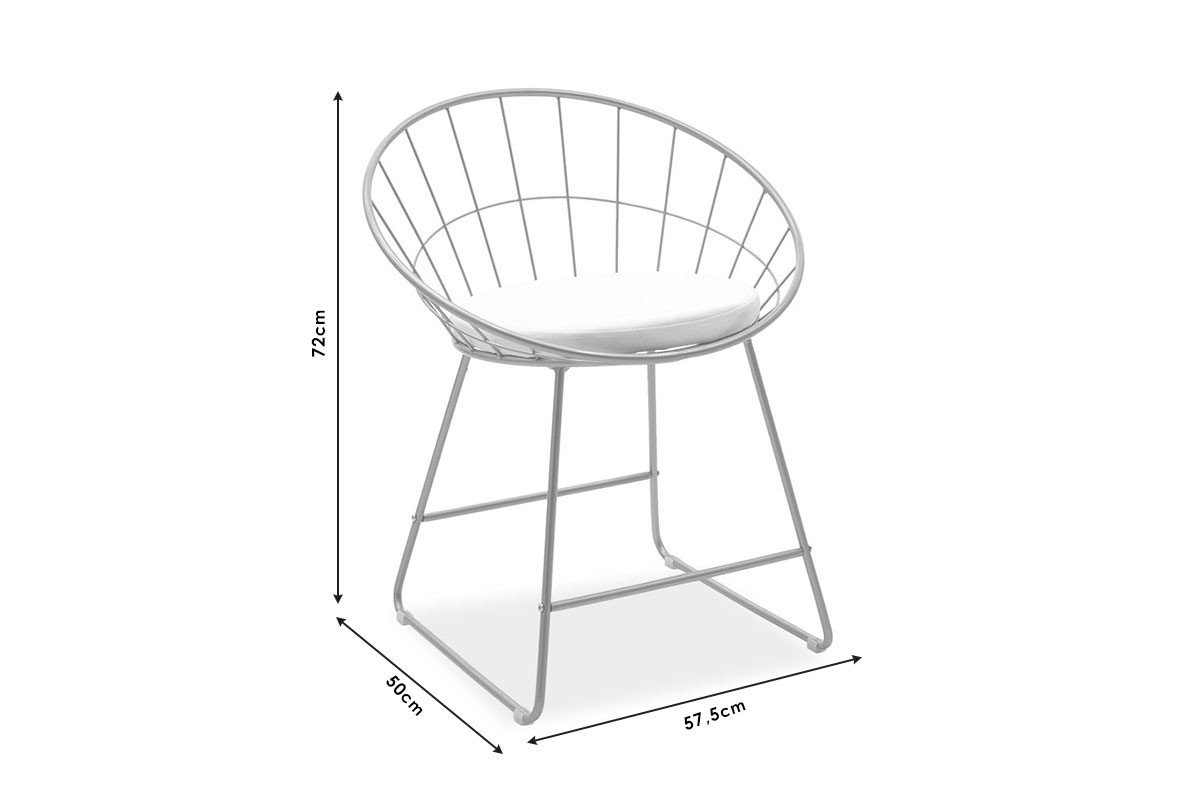 Стол цвят златен-бял