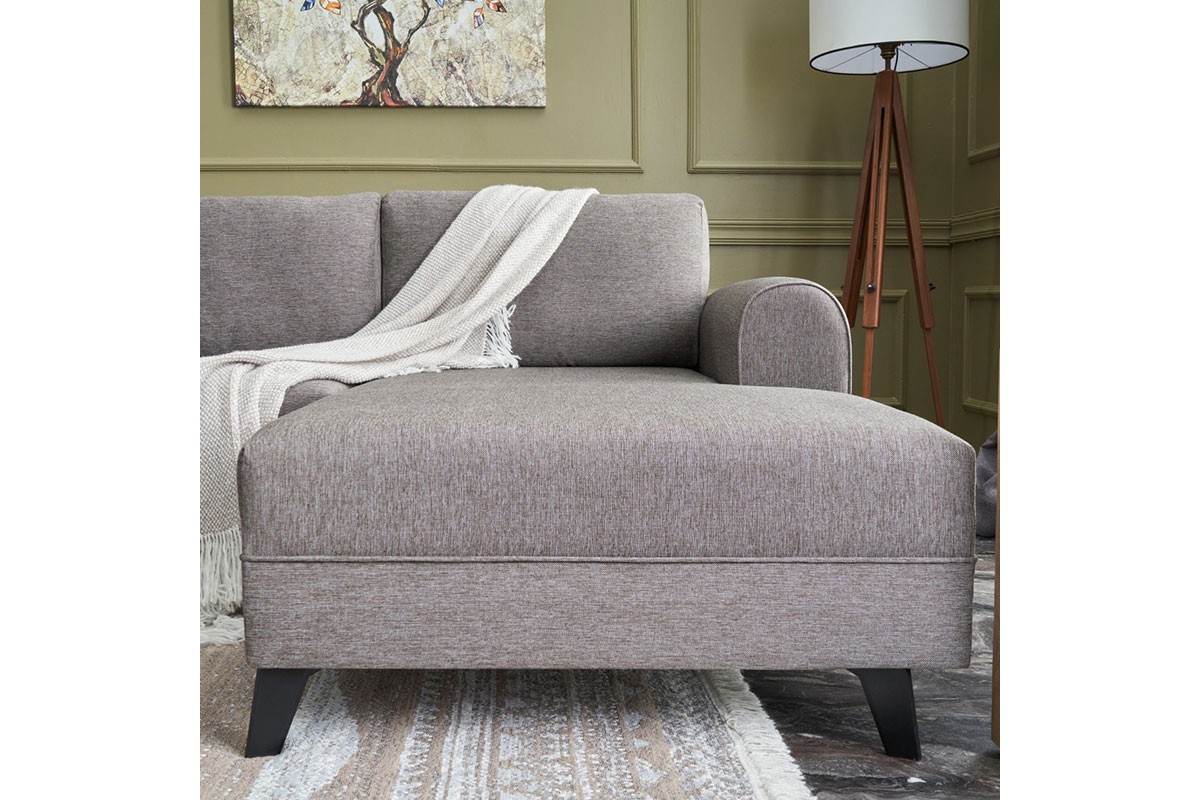 Универсален ъглов диван светло кафяв цвят