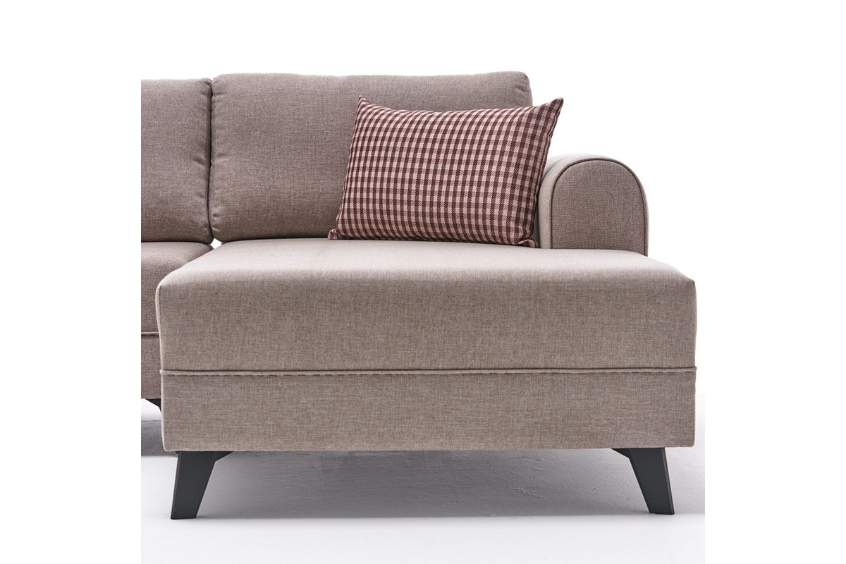 Универсален ъглов диван цвят крем