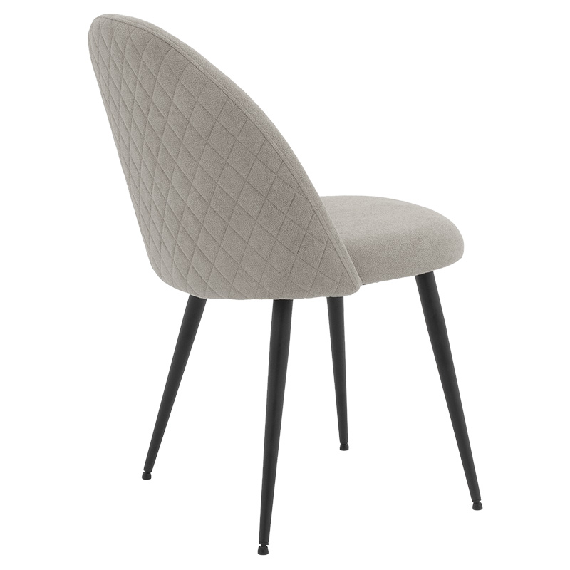 Стол светло сив/черен цвят