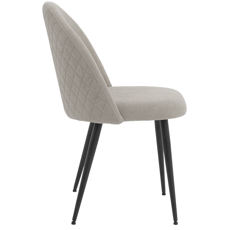 Стол светло сив/черен цвят