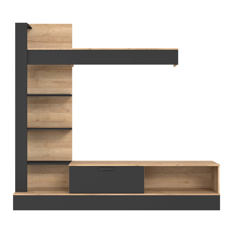 ТВ сет цвят натурал-сив