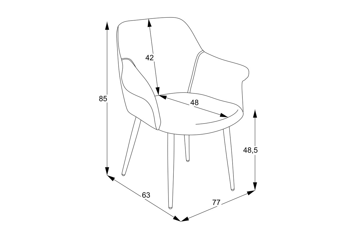 Кресло цвят екрю