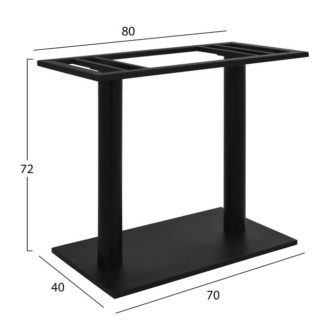 Основа за маса черен цвят