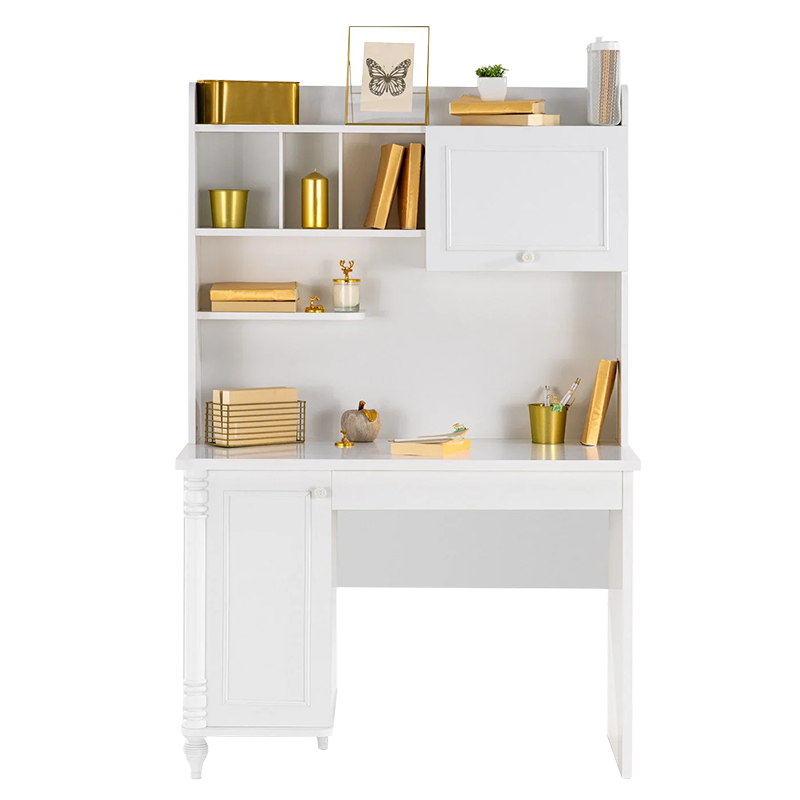 Детско бюро с етажерка NIL – бяло