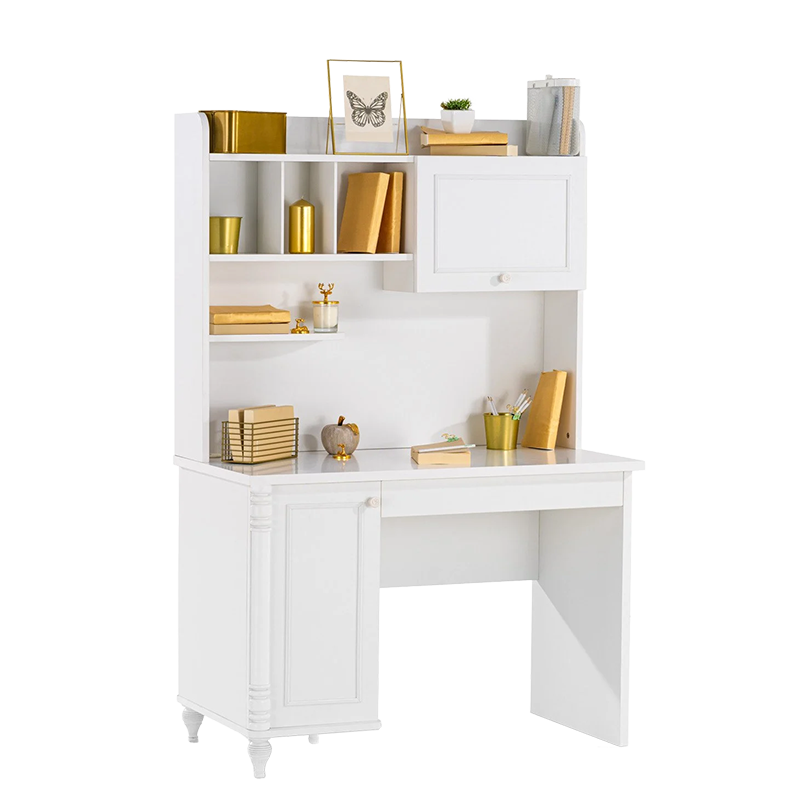 Детско бюро с етажерка NIL – бяло