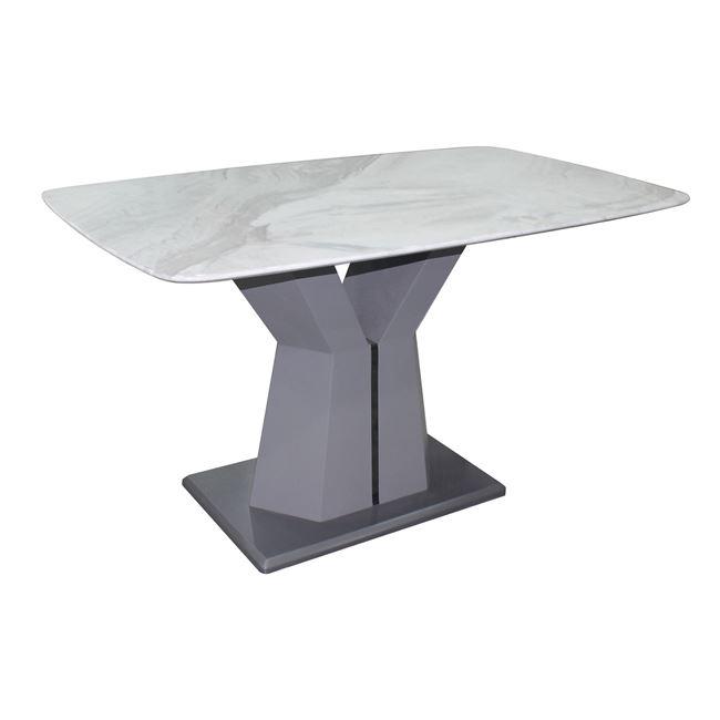 Маса 140x80 -  цвят сив мрамор