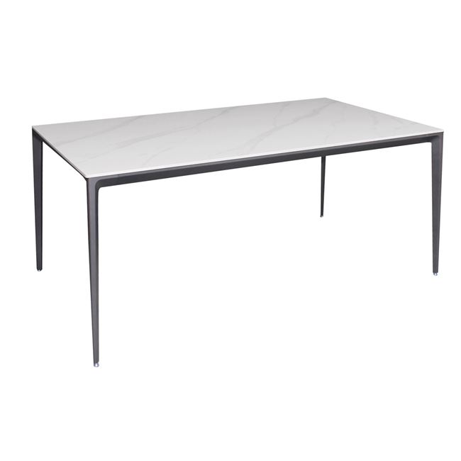 Маса 140х80 - цвят бял мрамор-черен